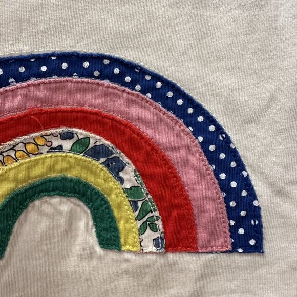 Mini Boden Appliqué Rainbow Raglan Long Sleeve Shirt - Picture 5 of 7